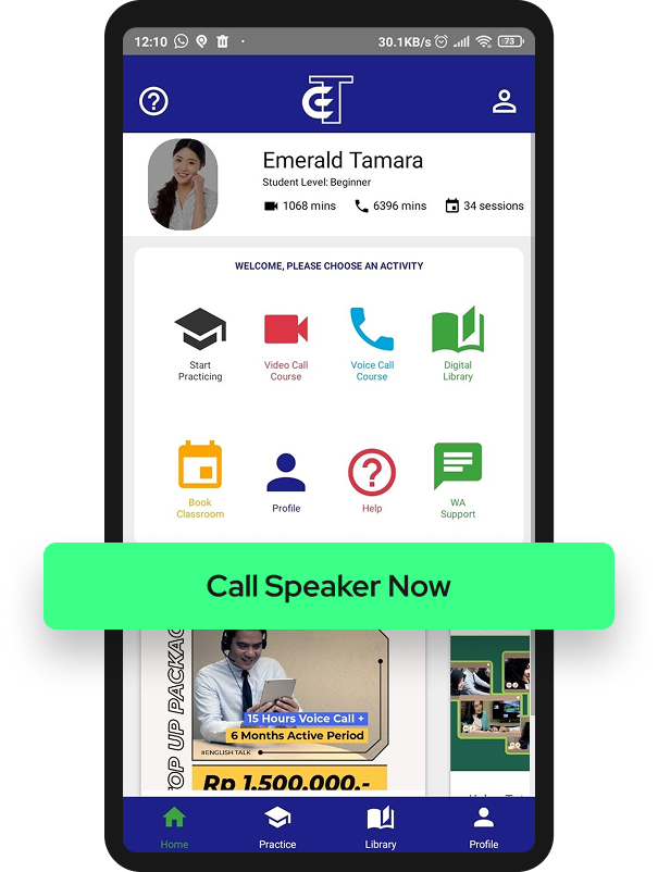 English Talk App - Call Speaker Now